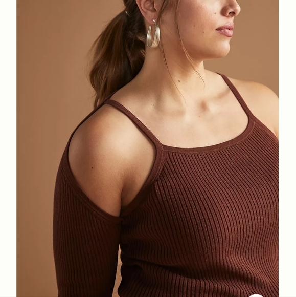 Anthropologie Ribbed Cutout Sweater - Picture 4 of 7
